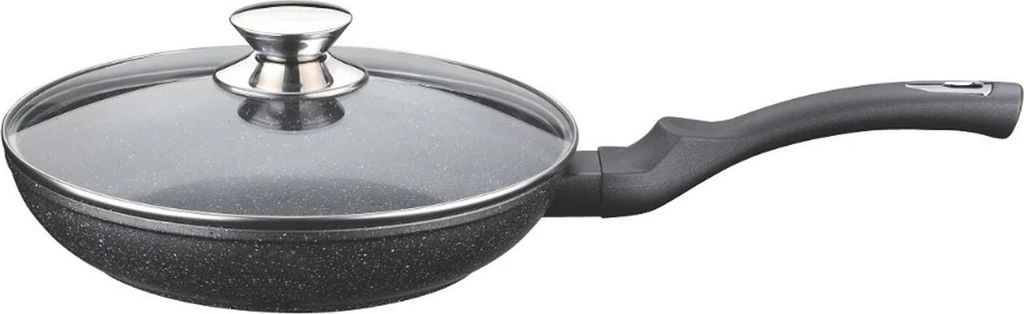 Bratpfanne Stielpfanne mit Glasdeckel Ø28cm Induktion Produktbild 3