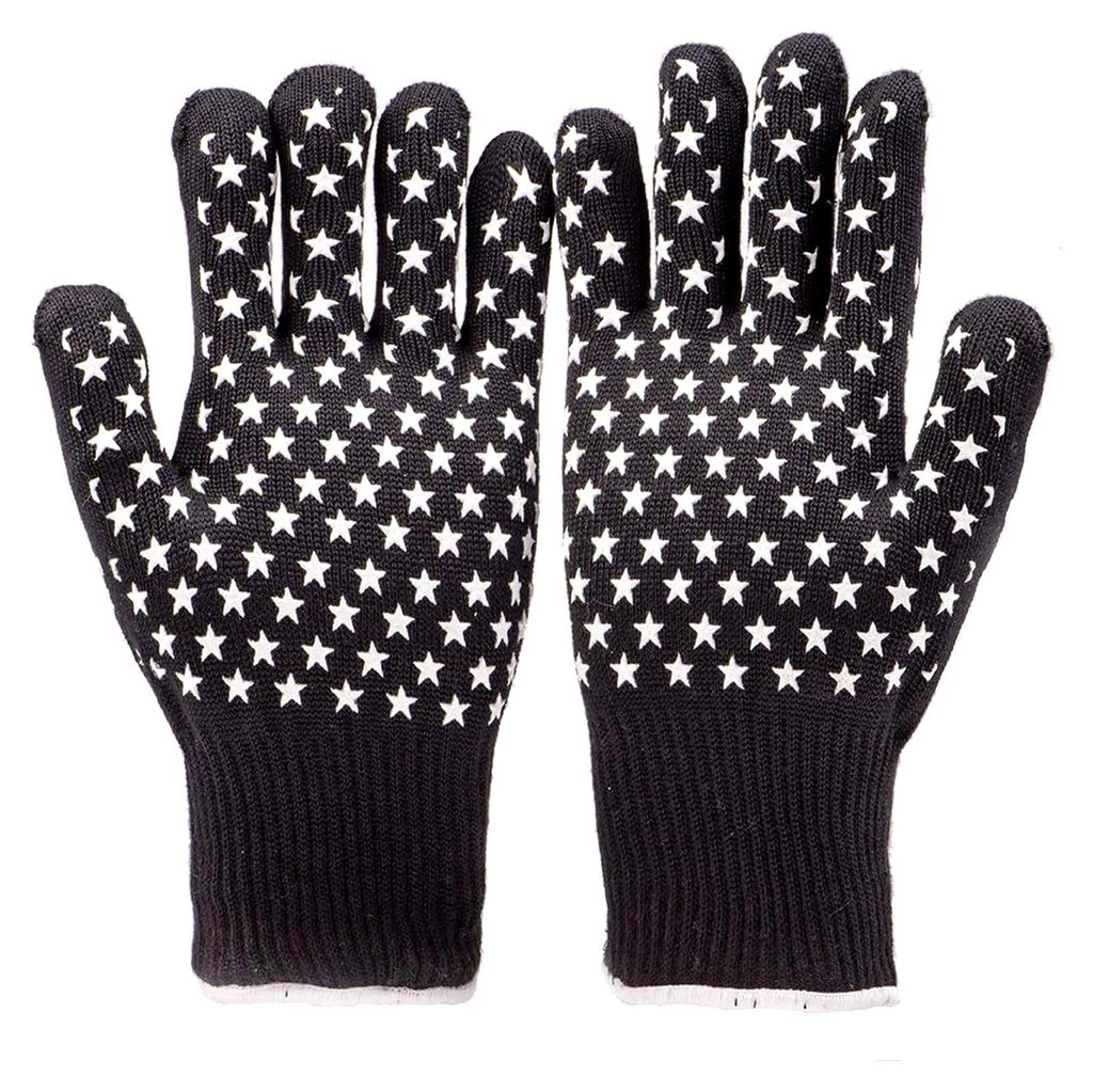 Premium Grill- und Ofenhandschuhe, Hitzeschutz-Handschuhe, BBQ Handschuhe 2 Stück, hitzebeständig bis 350°C, kurz bis 500°C, CE Zeichen EN 407