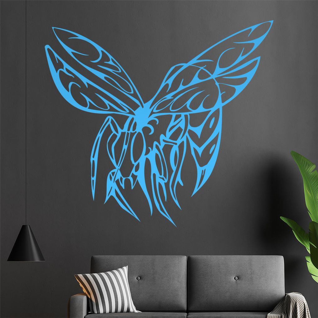 Killer Vespe Wandtattoo in 6 Größen - Wandaufkleber Wall Sticker - Dekoration, Küche, Wohnzimmer, Schlafzimmer, Badezimmer