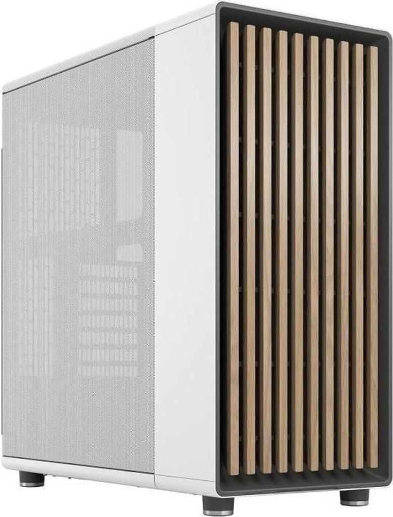 PC Gehäuse, Fractal Design North Chalk White, ATX, Elegantes Design, Holz und Legierung, FD-C-NOR1C-03