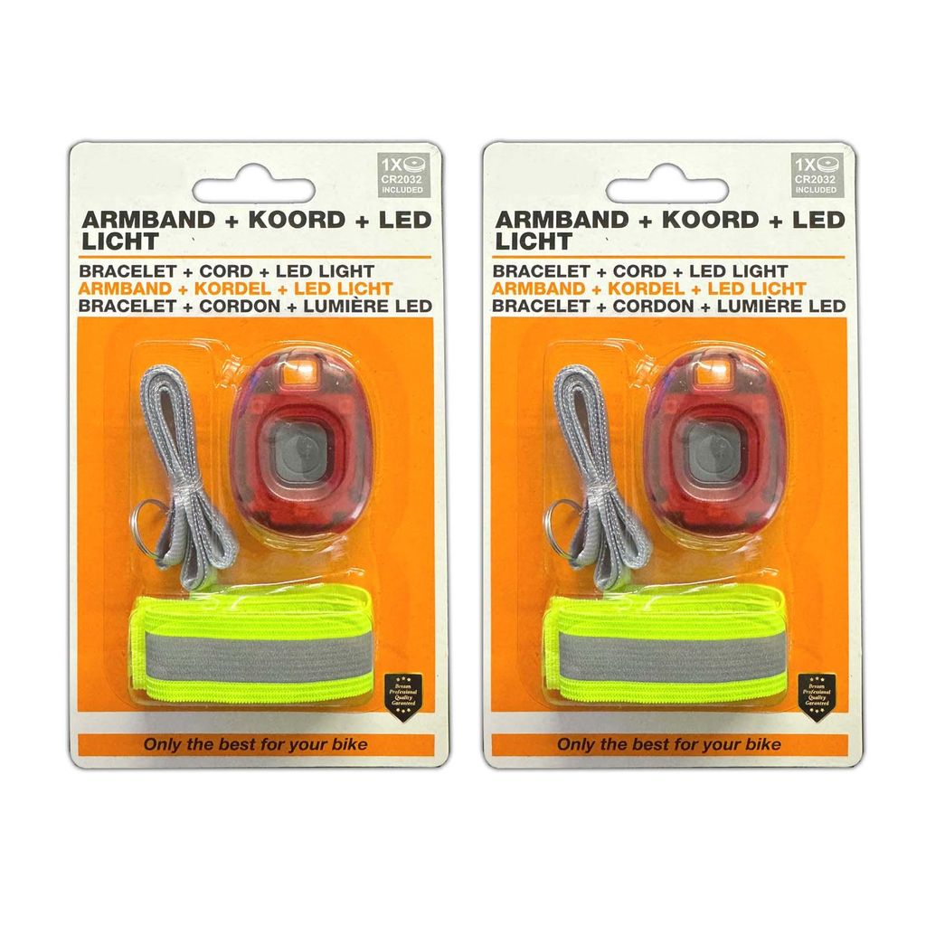 2x Reflektorband mit LED Licht inkl. Batterie Dauerlicht Produktbild 
