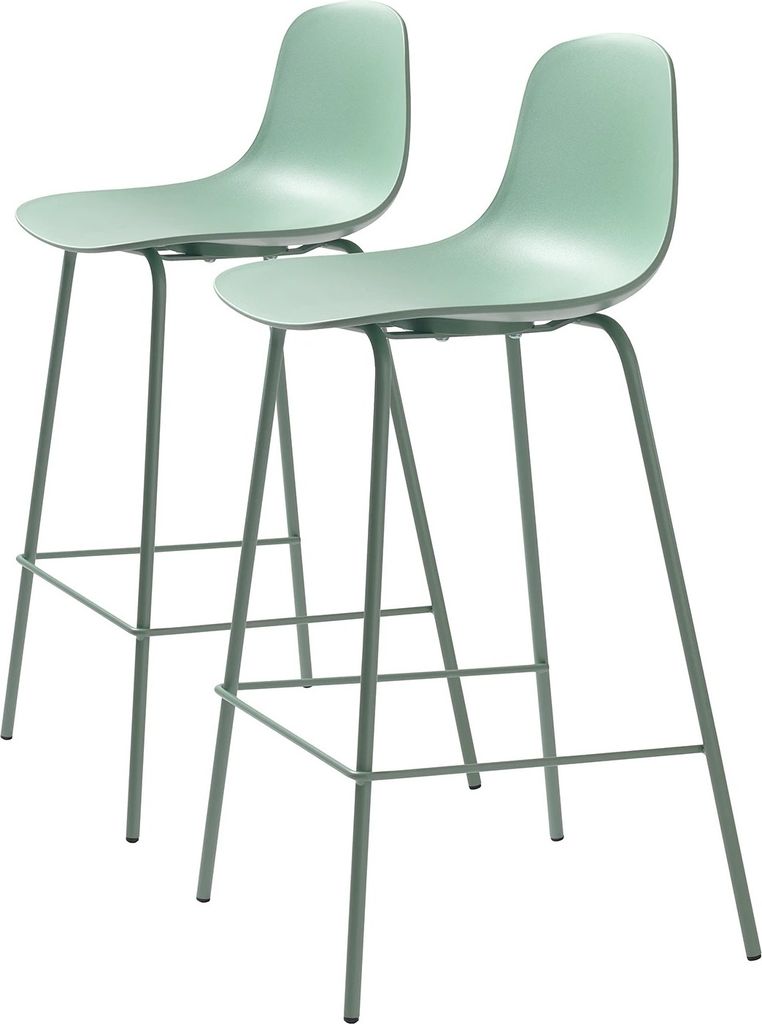 Barhocker >WHITBY< (2er Set) (B/H/T: 47x93x48 cm) in Grün aus Grün - 47x93x48cm (BxHxT)