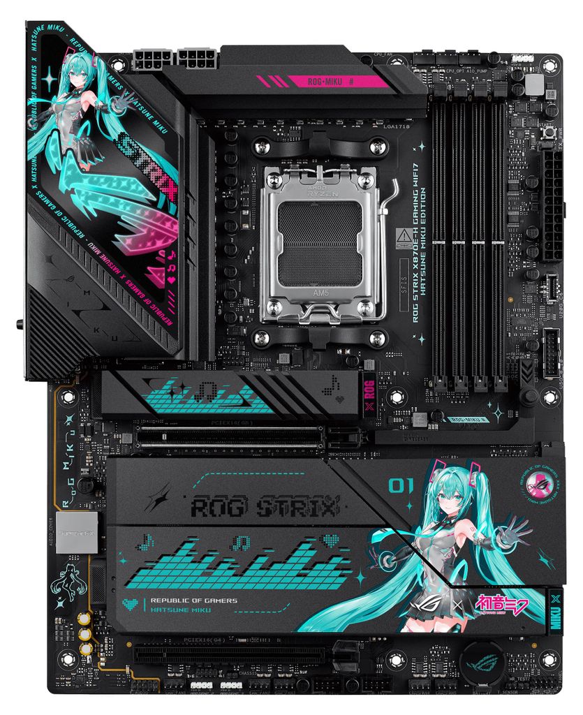 ASUS ROG STRIX X870E-H GAMING WIFI7 HATSUNE MIKU EDITION, Produktbild 