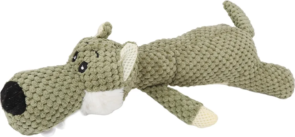 Lupo Peluche Cane Squittio - Gioco Masticabile Pulizia Denti Medie