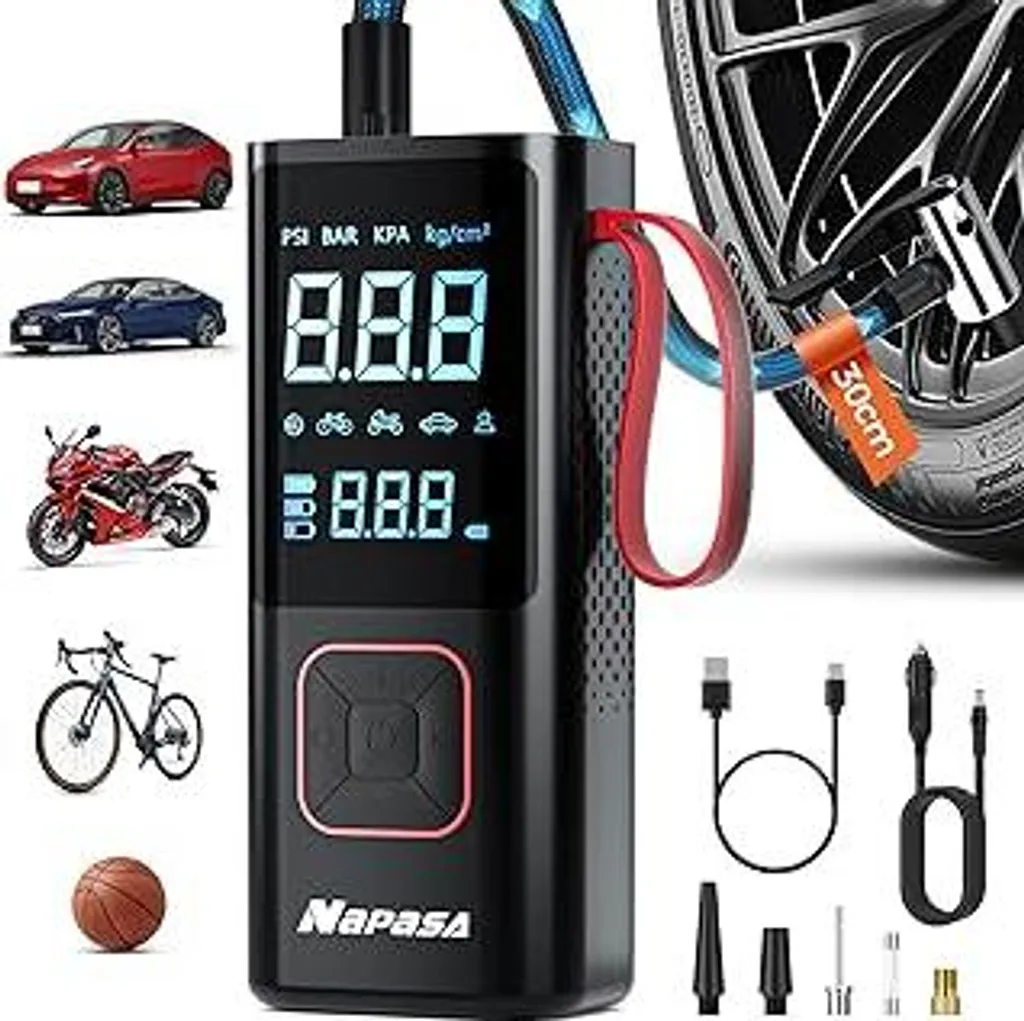Compressore NAPASA per Famiglia - Pompa Elettrica per Auto e Palloni