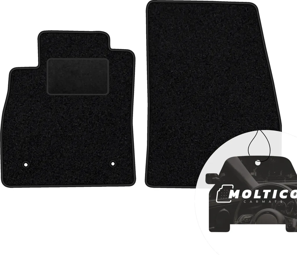 Set 2 Tappetini Velour Nero Ford Fiesta dal 2017 moto-MOLTICO