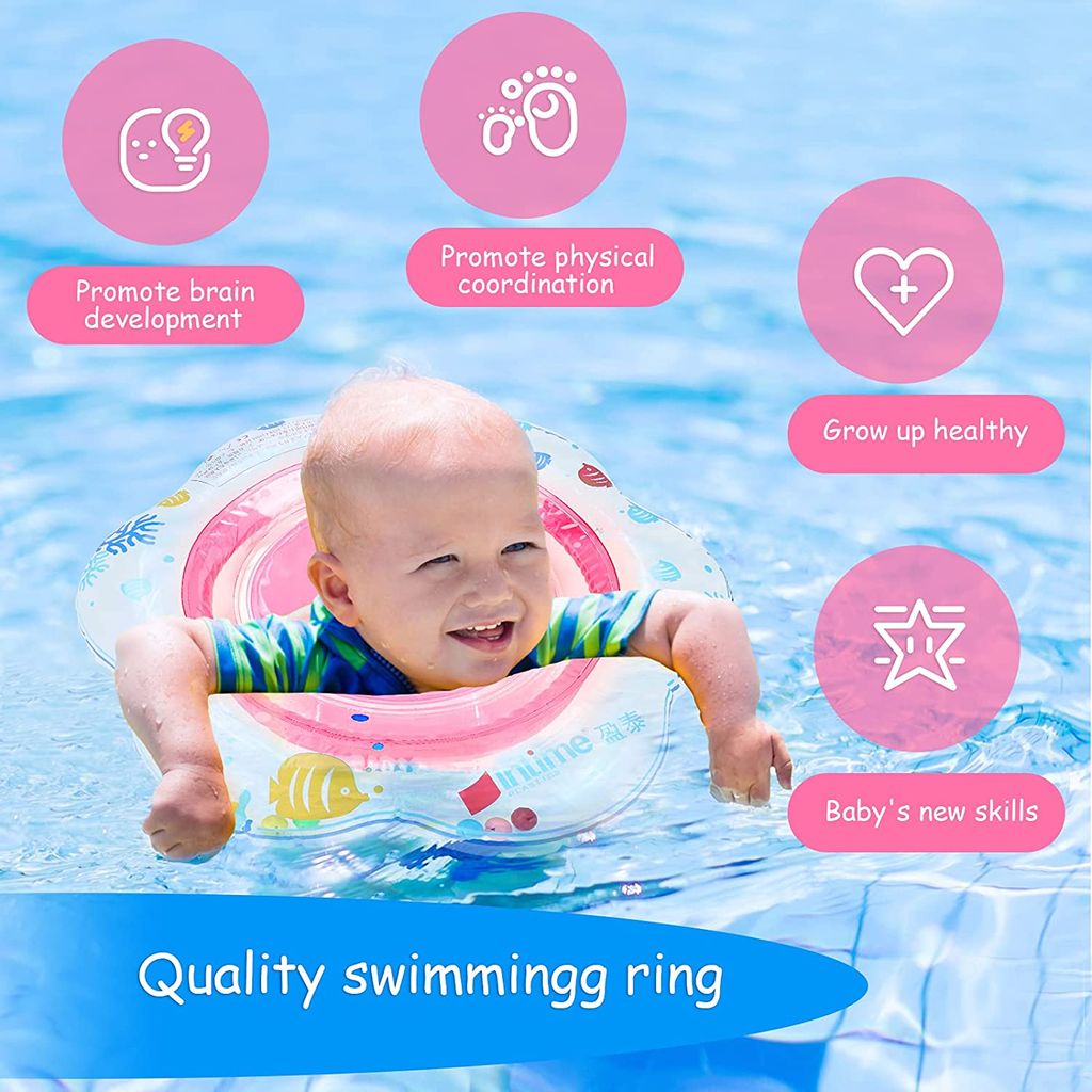 Baby Schwimmring für den Hals Aufblasbar Schwimmhilfe Kinder Float Schwimmsitz 