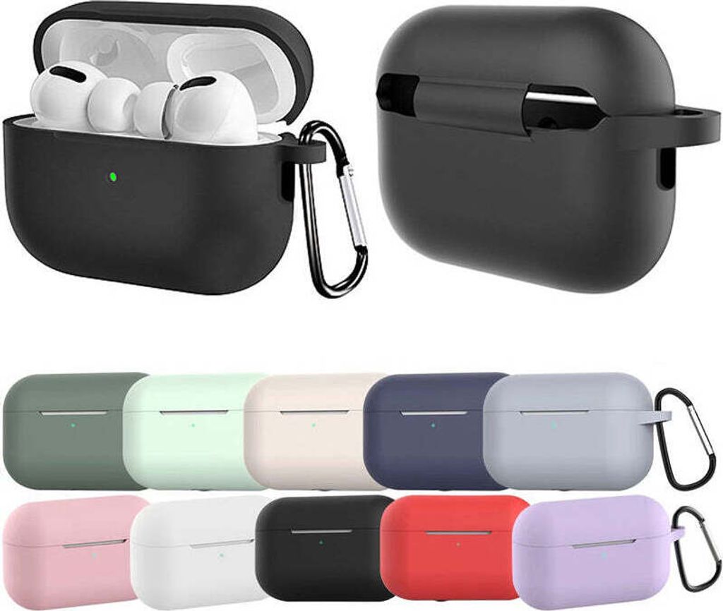 AirPods Schutzhülle mit Karabiner-Haken – Rot