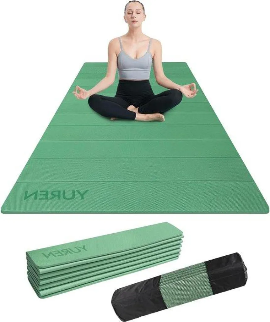 Tapis de Yoga Pliable TPE 10mm Antidérapant - Fitness Large 183x80cm