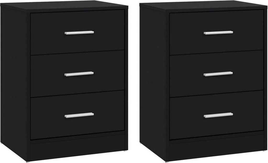 WOLTU Nachttisch 2er Set, Nachtschrank mit 3 Schubladen, Produktbild 