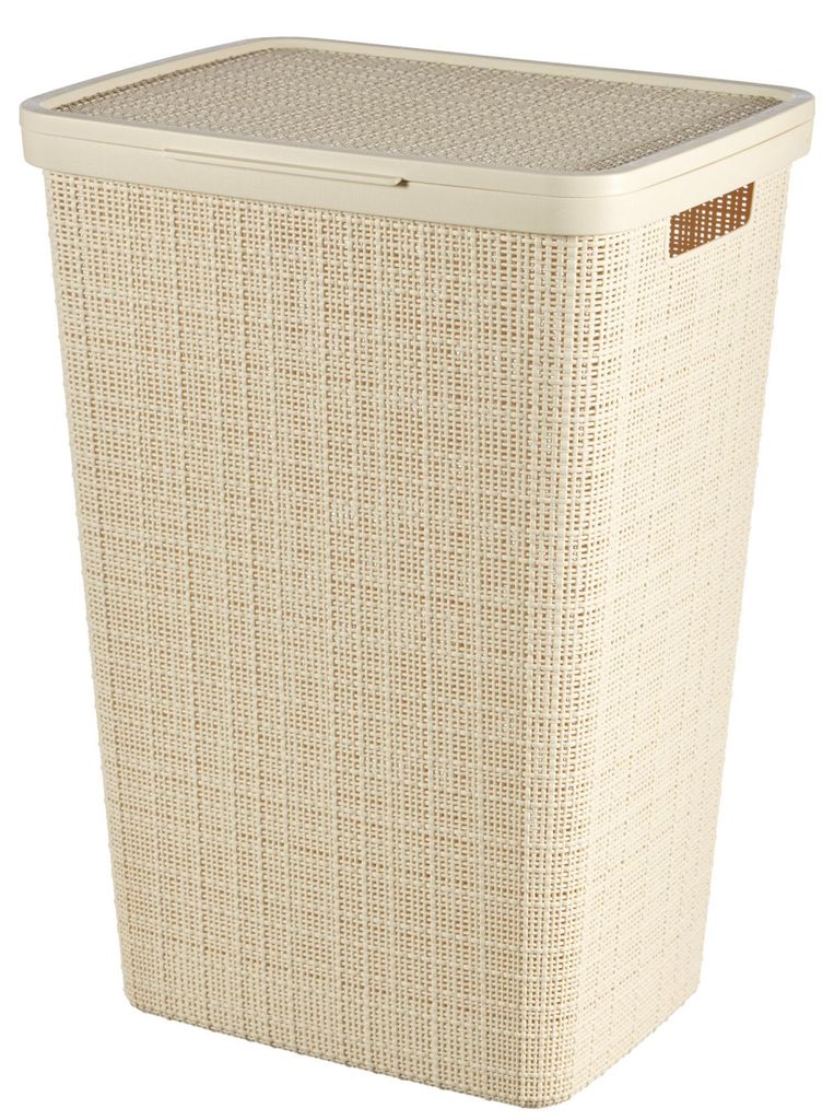 Curver Wasmand met Deksel Jute-Look 58L Crème Image du produit 