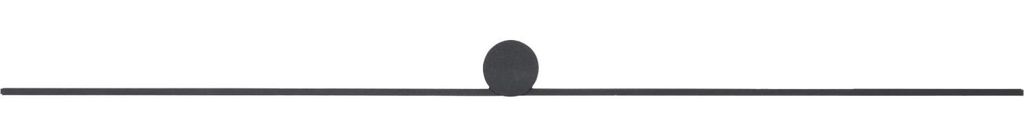 LED Wandlampe Aluminium Metall B: 120 cm Schwarz länglich Produktbild 