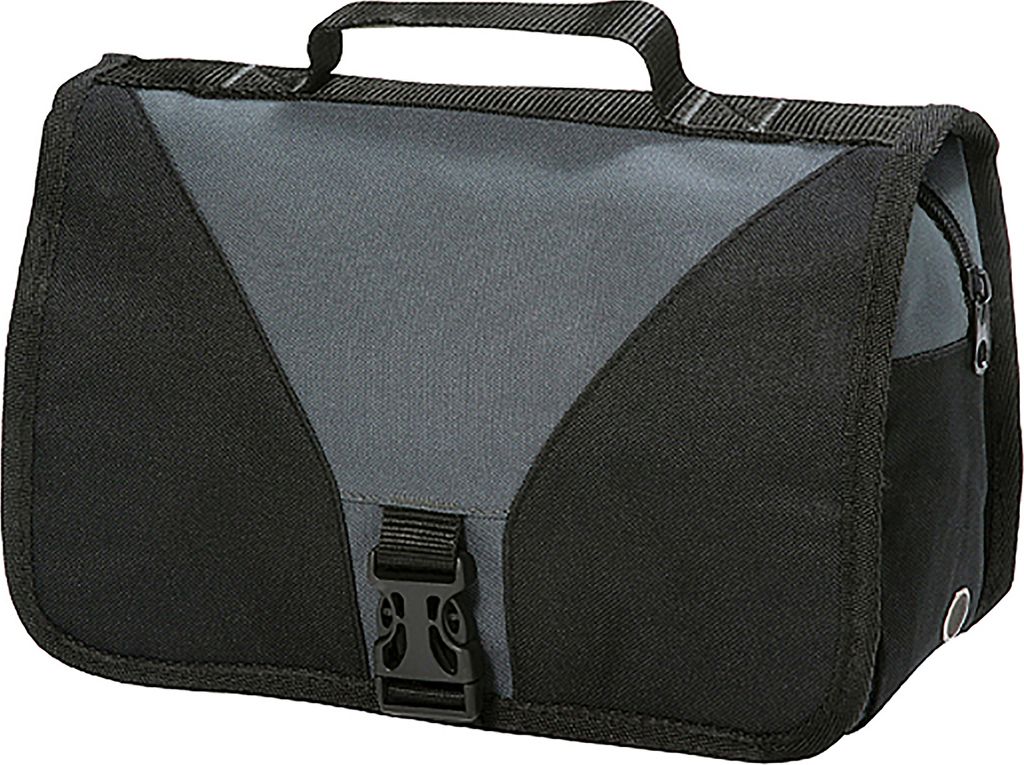 Shugon Bristol faltbare Toilettentasche / Kosmetikrolle, 4 Liter BC1131 (Einheitsgröße) (Dunkelgrau/Schwarz)