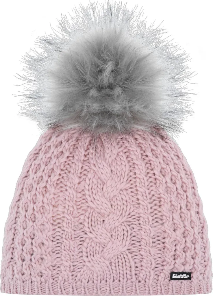 Cappello Donna Eisbär Afra Lux in Lana Merino Rosa - Protezione Neve