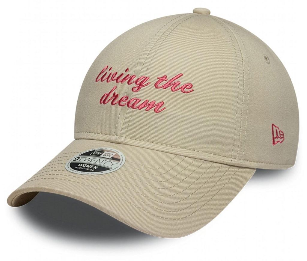 New Era Women 9TWENTY Cap Living The Dream Slogan beige