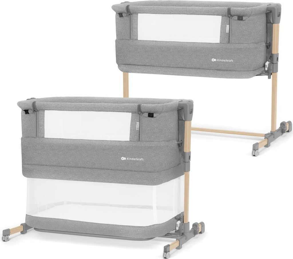 KINDERKRAFT Culla Neste cresce Grigio chiaro Legno pieno Immagine del prodotto 