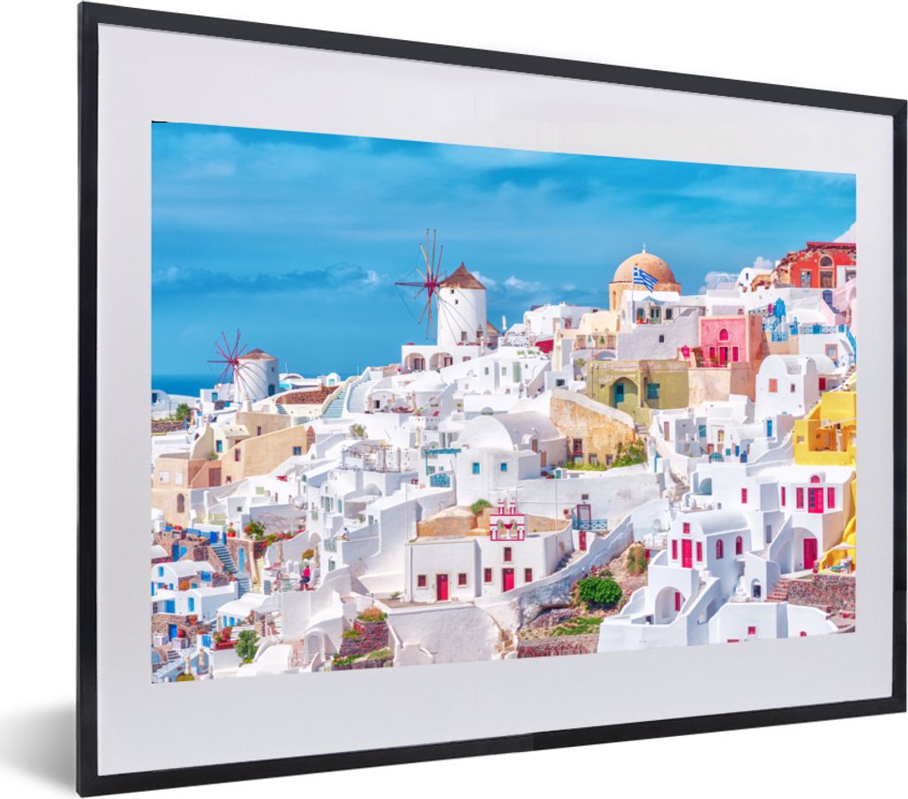 MuchoWow® MuchoWow® Gerahmtes Poster Santorini in Produktbild 