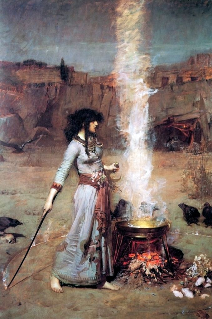 John William Waterhouse Kunstdruck Bild - Der Magische Kreis, 1886 (120 x 80 cm)