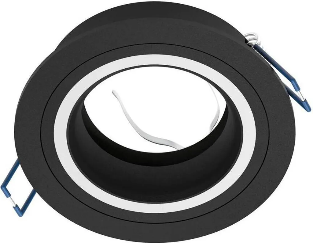 Luce da incasso CAROSSO GU10 alluminio nero, bianco 1X35W H:2,8cm Ø9,3cm dimmerabile