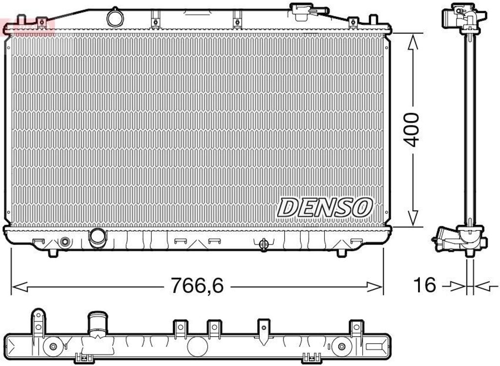 DENSO DRM40051 - OE 19010RL2G01 Kühler, Motorkühlung für Accord VIII