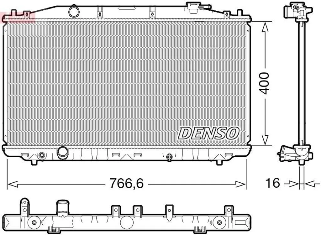 Radiateur Aluminium DENSO DRM40051 - Performance OE Honda Accord VIII