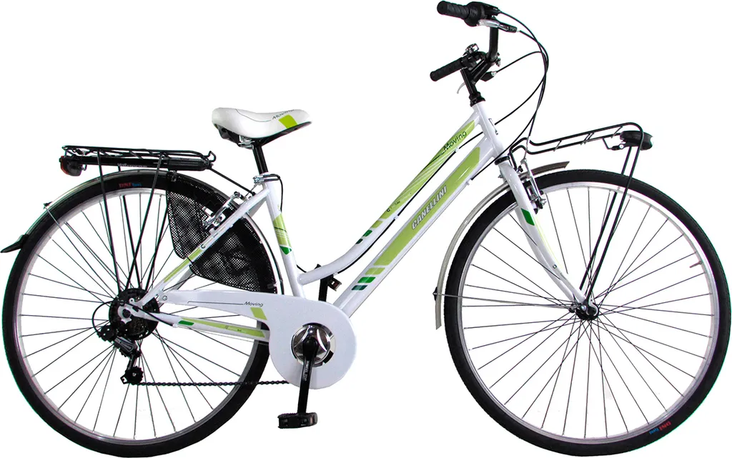 Vélo de ville Canellini Moving 28 pouces acier Blanc Vert