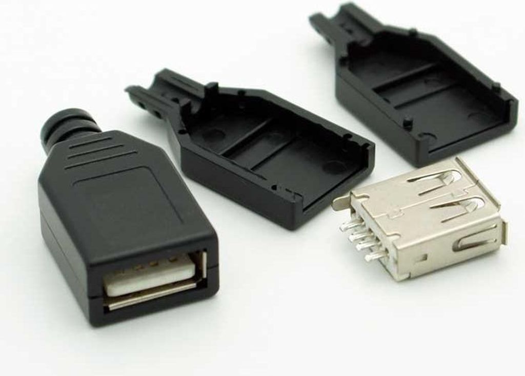 USB-A-Buchse für Kabel mit Abdeckung