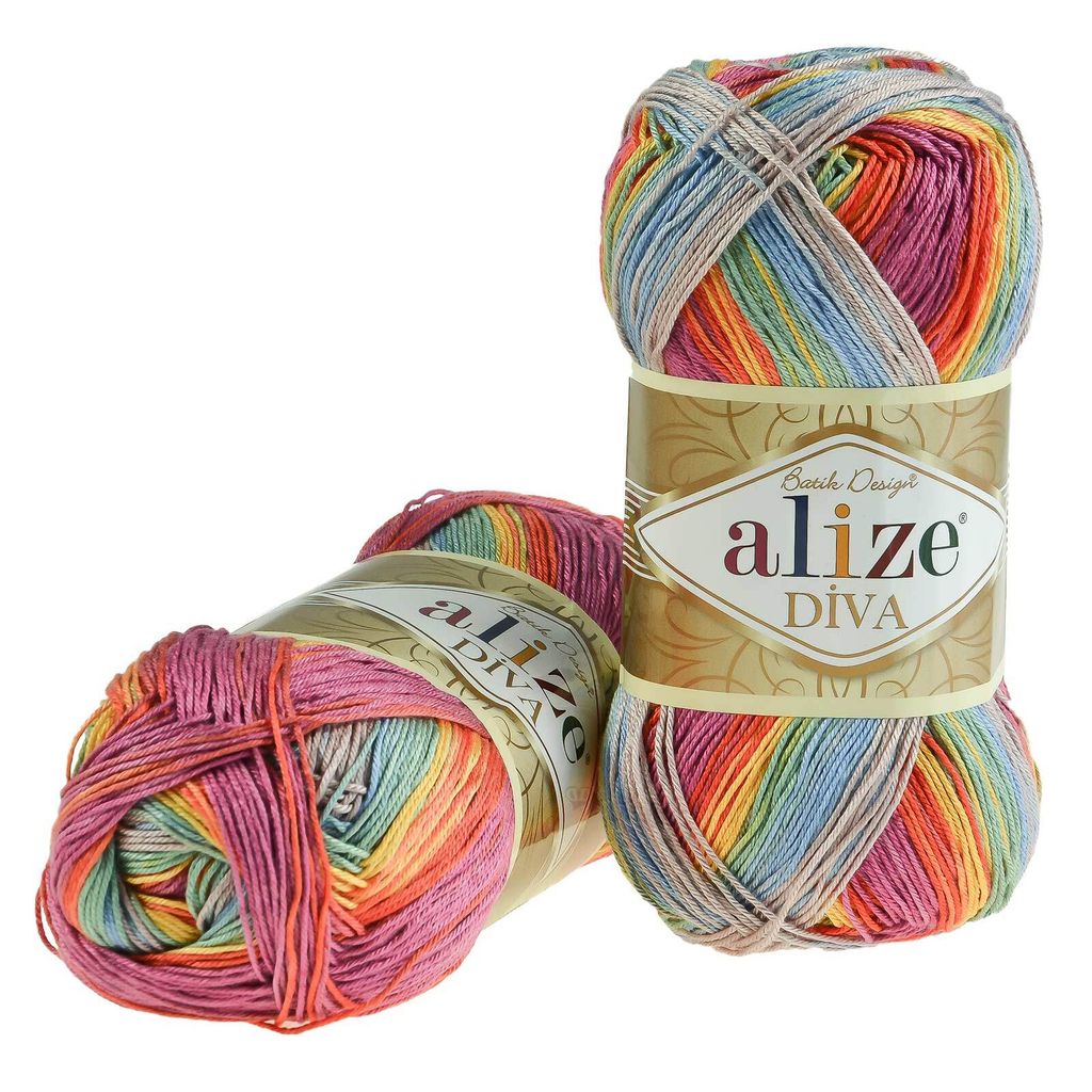 100g Strickgarn ALIZE DIVA BATIK Farbverlauf Häkelgarn Wolle Stricken Häkeln
