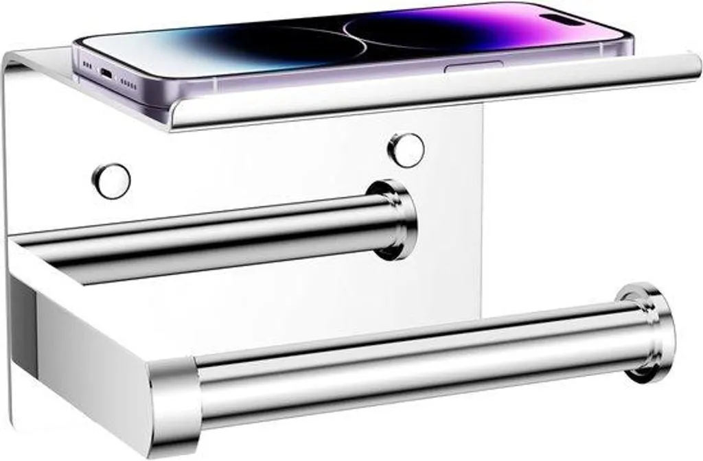 Distributeur de savon inox mural anti-rouille avec support de mobile