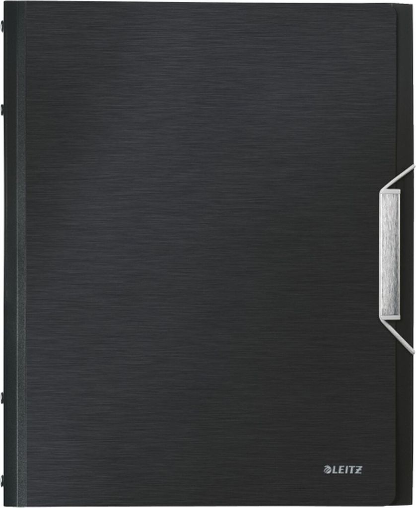 LEITZ Ordnungsmappe Style A4 PP 12 Fächer satin schwarz
