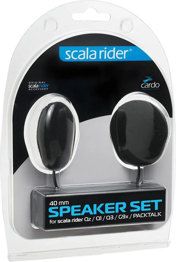 Double Écouteur 40 mm HD pour Casque Moto et Intercom - Son Haute Clarté
