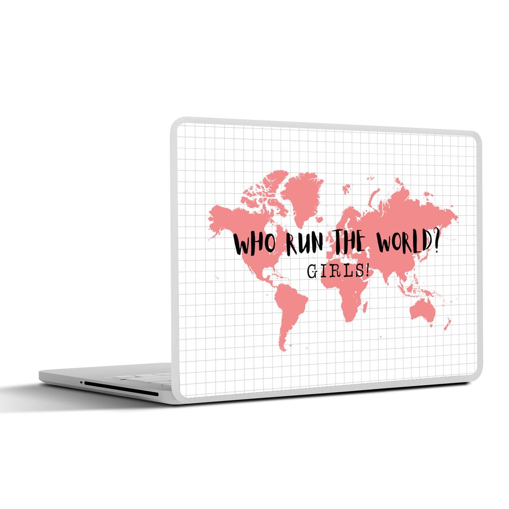 MuchoWow Laptop Aufkleber Sticker Cover Karte - Mädchen - Beyoncé - Rosa 36.5x27.5 cm - Laptop-Sticker