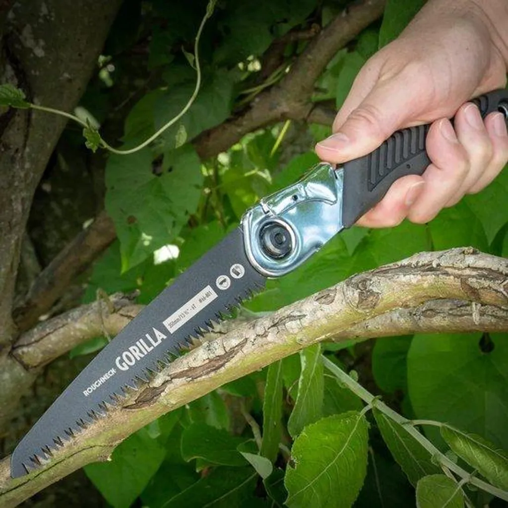 Faucille pliante à lame rapide 180 mm verte avec étui de rangement