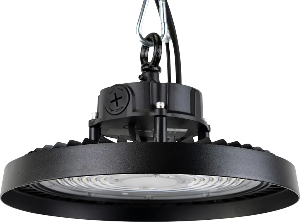 Éclairage LED Entrepôt et Atelier 200W 34000lm ENOVALITE UFO Noir