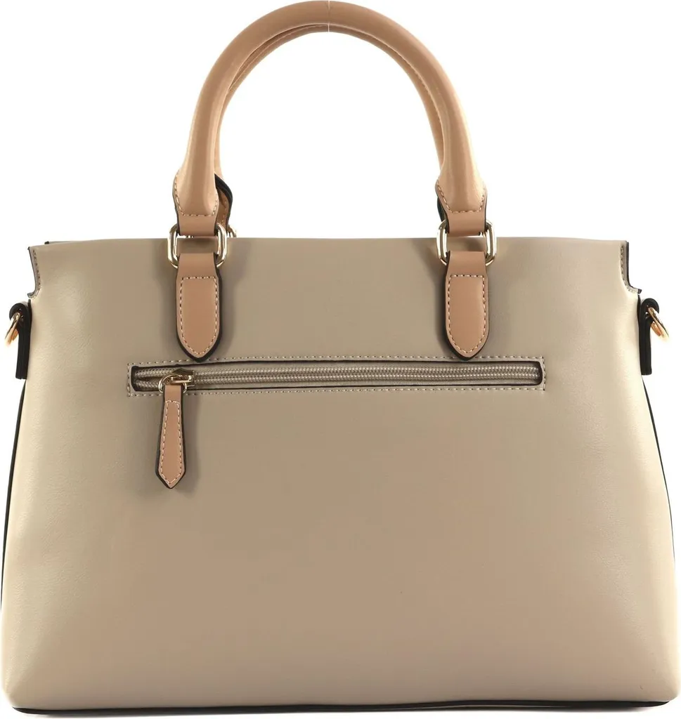 Sac shopping Riviera Picard en cuir grainé beige - Design ergonomique - 3