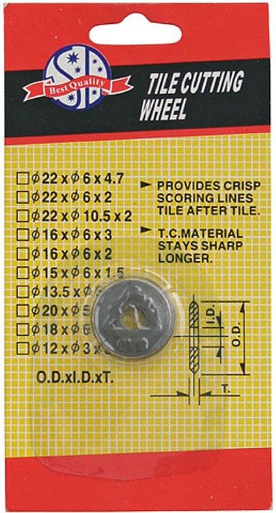 Rad ULTRA PRO (22,5x6 mm), Ersatz, für Fliesenschneider 212907, 212908 und 212910