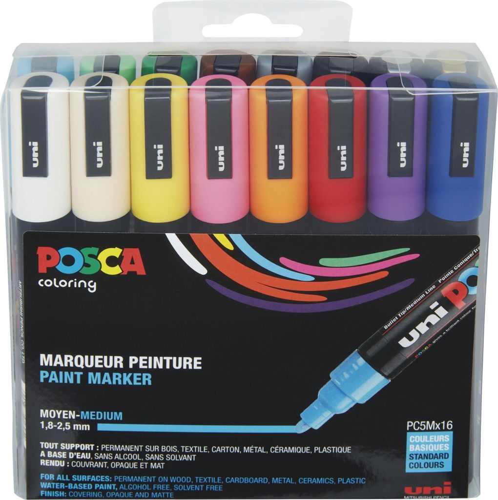 POSCA Marker UNI PC-5M 16er Set Zdjęcie produktu
