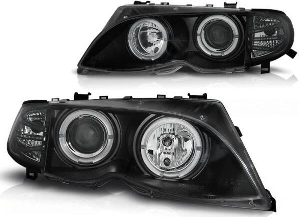 LED Angel Eyes Scheinwerfer passend für BMW 3er E46 01-05 Produktbild 