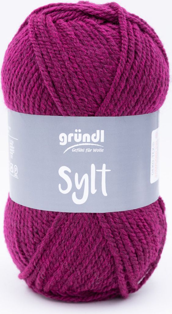 Gründl Sylt Wolle 130m 100g Strickgarn Häkelgarn Baumwolle Polyacryl Mix Farbe 14