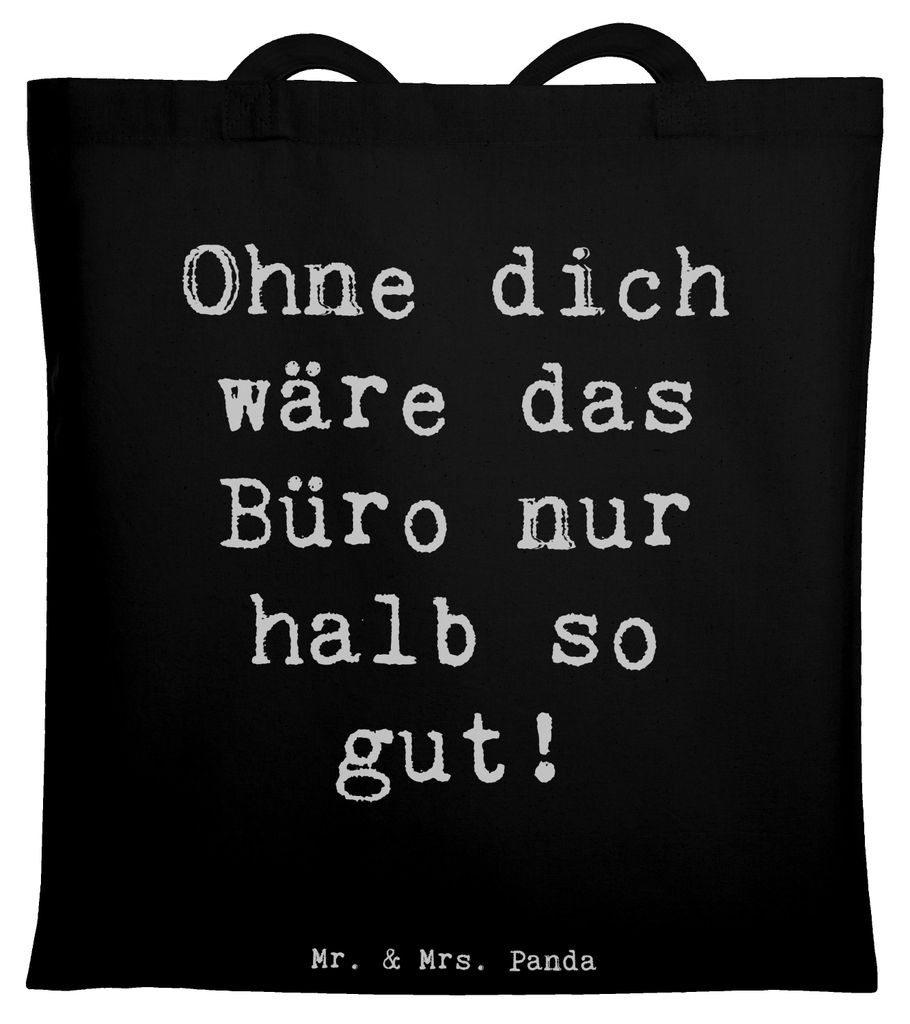 Mr. & Mrs. Panda Tote Bag Spruch Sekretärin Beste - Schwarz - Geschenk, Shopping Tasche, Danke sagen im Büro, Dankeschön, Geschenkidee, Jutebeut...