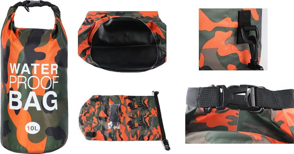Outdoor Resiesack - Revilo DS10 / 10 Liter - WASSERDICHT tarn-orange