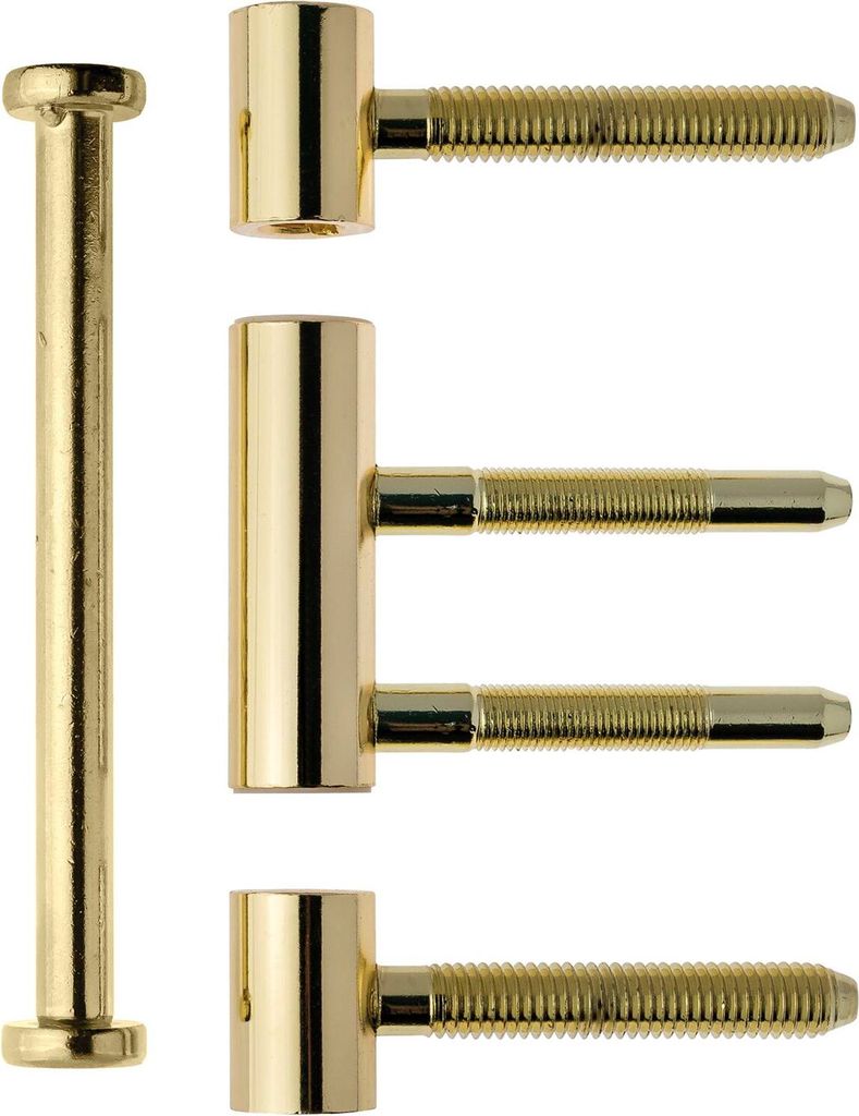Einbohrband 3-tlg. Typ 335 ø 15 mm, Stahl vergoldet Produktbild 