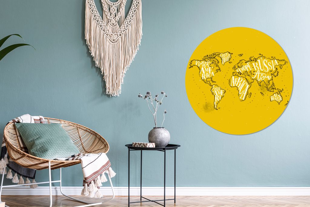 MuchoWow - Wand-Kreis - Wohnzimmer - Bild - Runde - Wanddeko - Dibond - Kunstdrucke