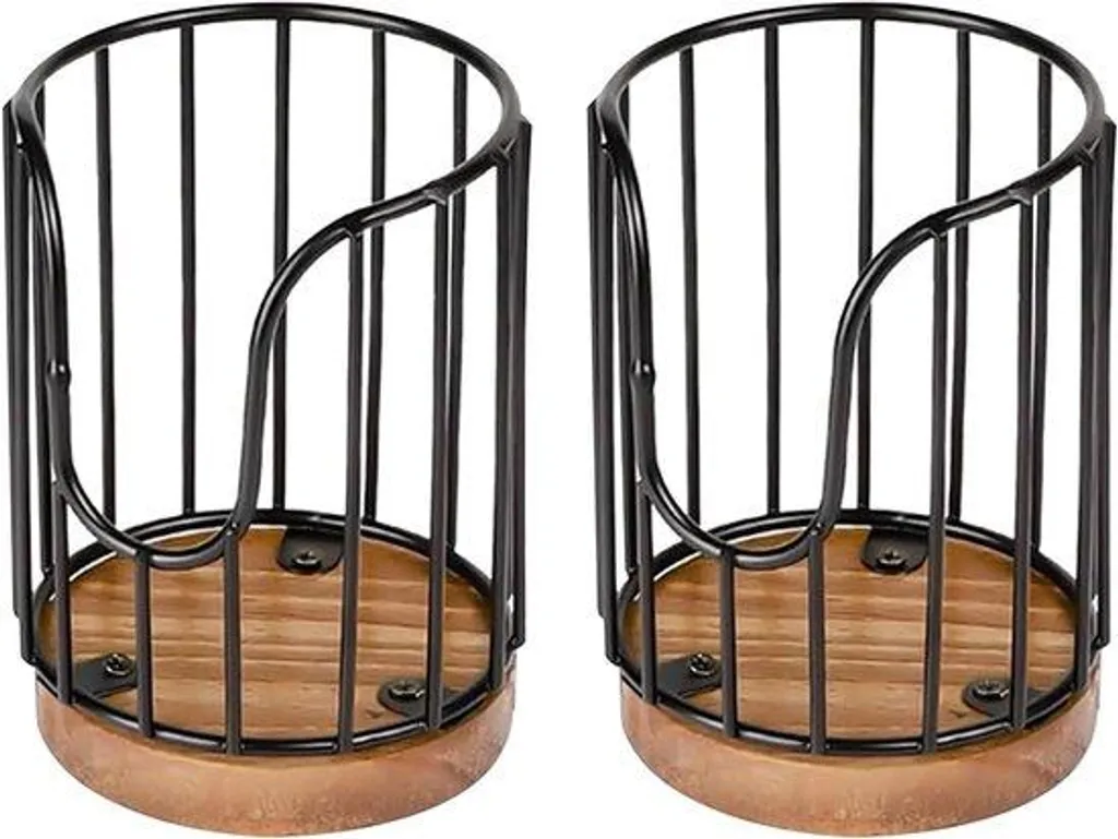 Porte-gobelets scandinave avec socle en bois naturel - Modèle Home Office