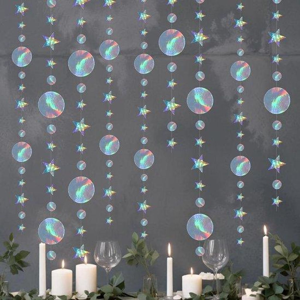 Festliche Dekorationen Stern Kreis Punkt Papier Slinger Banner