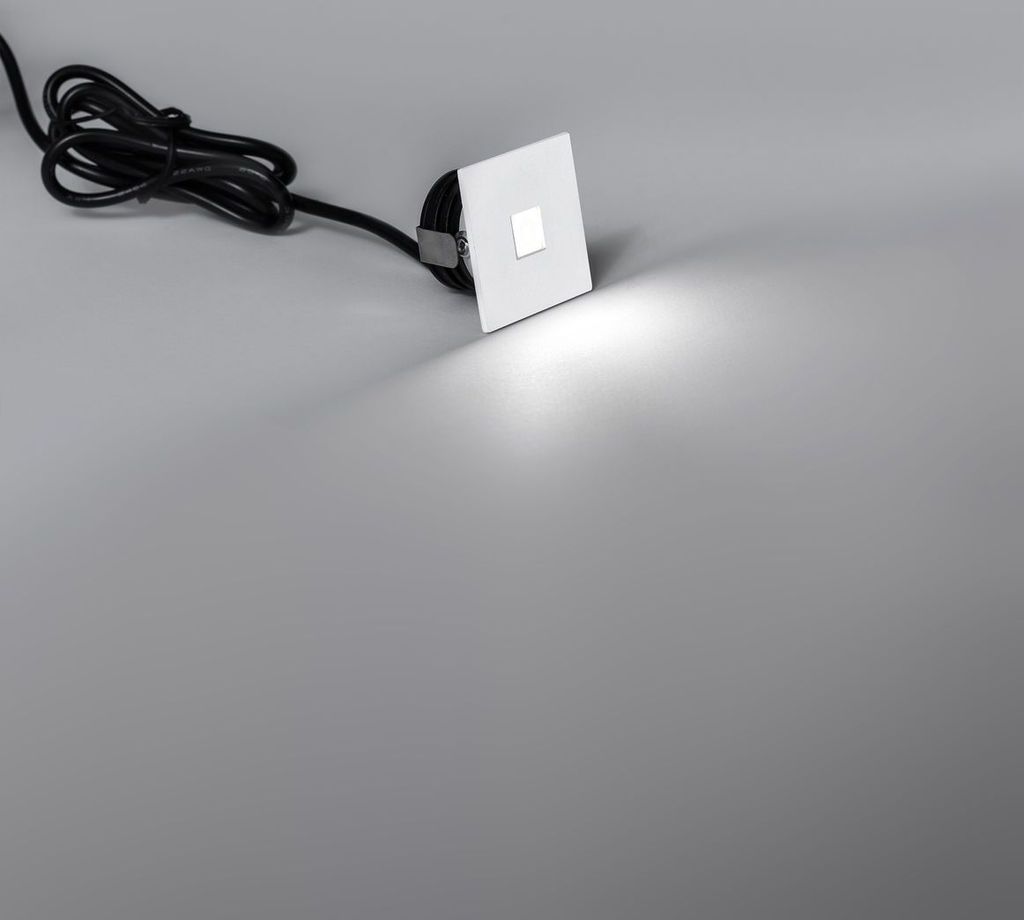 Nova Luce PASSAGIO LED Wandeinbauleuchte Weiß 1W IP54 Warmweiss 3,7x2,2x3,7cm 9045514