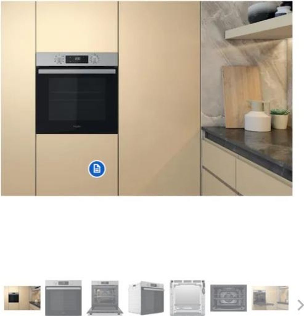 Integrierter multifunktionsofen 71l 60cm edelstahlkatalyse Whirlpool OMR553CR0X