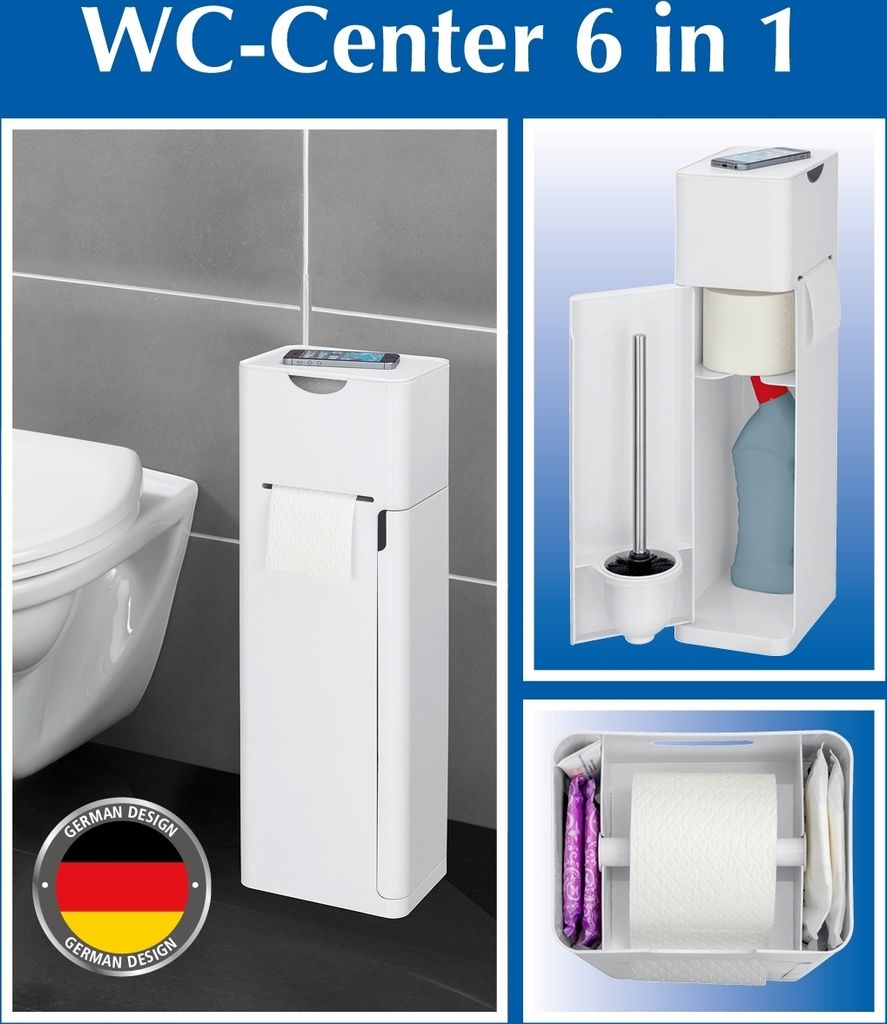 WENKO WC-Garnitur Imon weiß Kunststoff Produktbild 18
