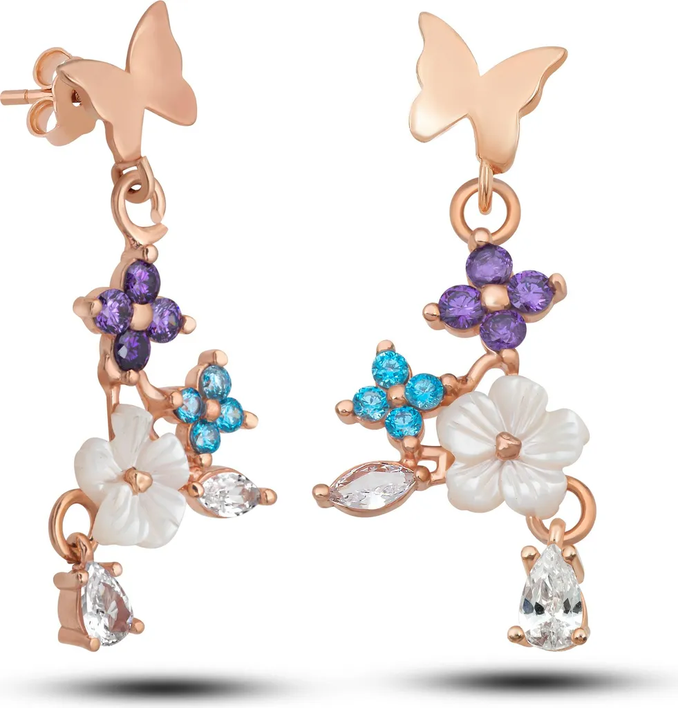 Parure bijoux argent papillon anti-allergie - Collier et boucles