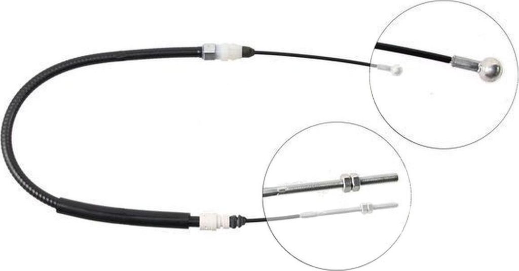 A.B.S. Handbremsseil Seilzug Feststellbremse passend für PEUGEOT 607 (9D, 9U) Hinten Rechts K19728
